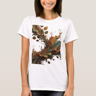 Crisp Silver ABSTRACT ART Design T-Shirt