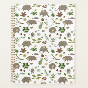 Crisp White Opossum Woodland Botanical Planner
