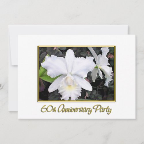 Crisp White Orchids Anniversary Party 60 Invites