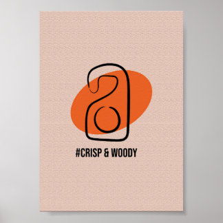 Crisp & Woody Hotel Door Hanger - Minimalist Resor Poster