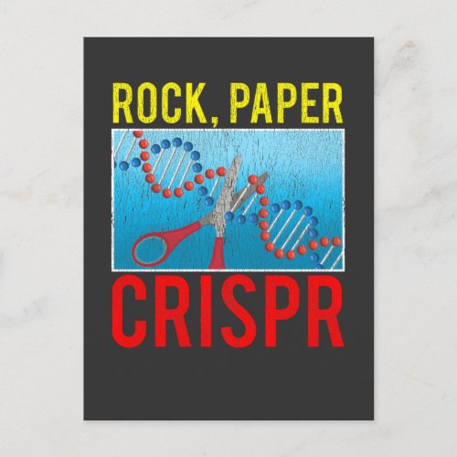 Crispr Funny Biology Student Science Biologist DNA Postcard