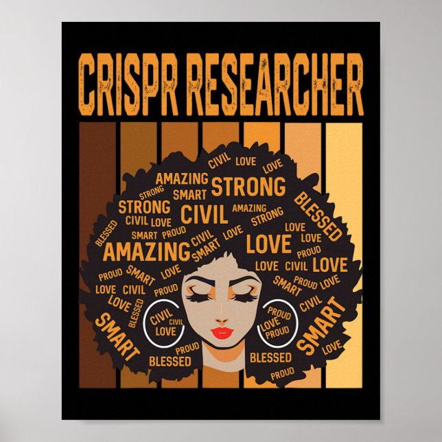 Crispr Researcher Powerful Black History Month Bla Poster (Front)