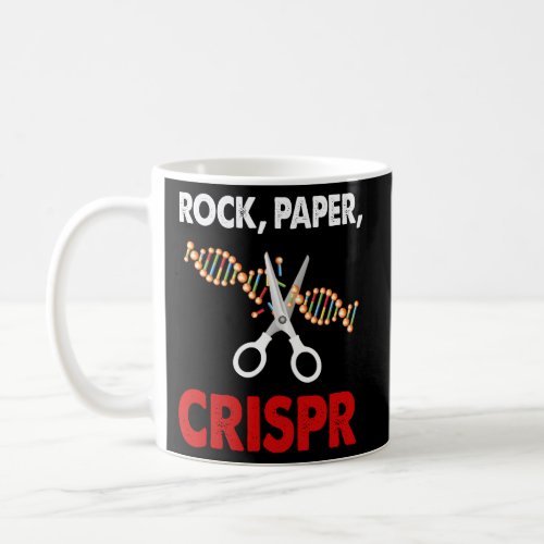 Crispr Rock Paper Crispr Geneticist Biologist Coffee Mug