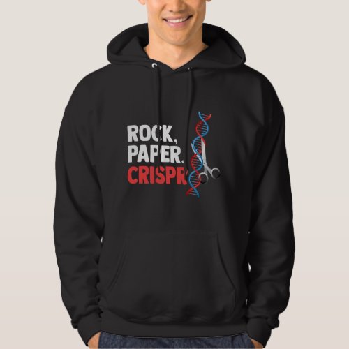 Crispr Rock Paper Scientist Biologist Hoodie