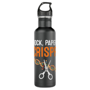 Crispr Rock Paper Scissors Scientist Biologist Gif Stainless Steel Water Bottle