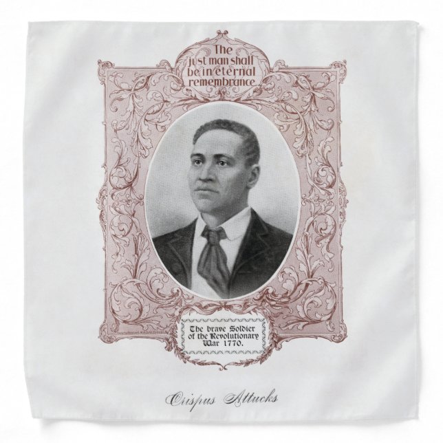 Crispus Attucks: Martyr of American Revolution Bandana (Front)