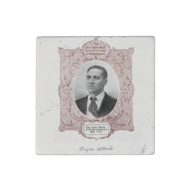 Crispus Attucks: Martyr of American Revolution Stone Magnet (Front)