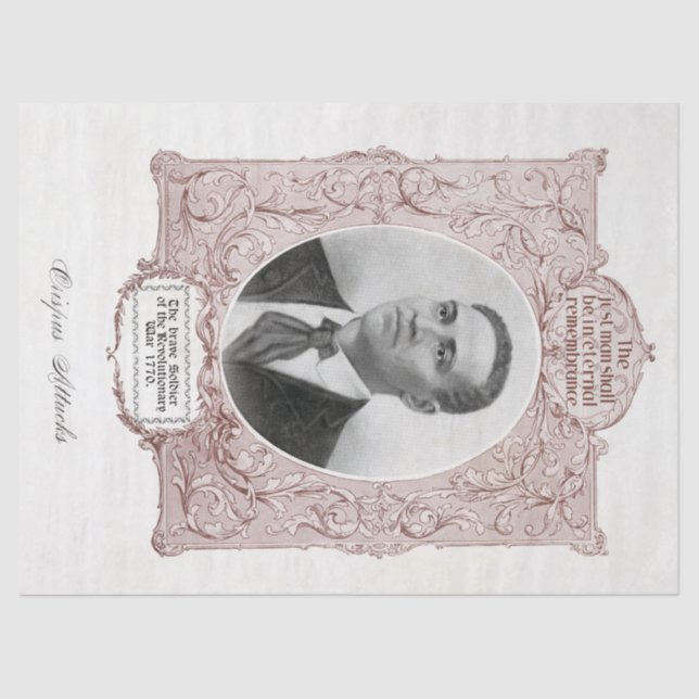 Crispus Attucks: Martyr of American Revolution Tissue Paper (Front)