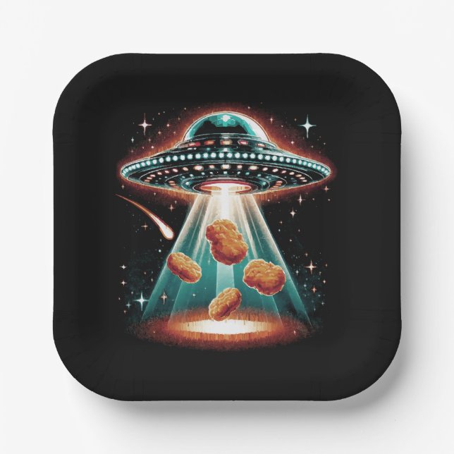 Crispy Chicken Nugget  Paper Plates (Front)
