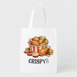Crispy Fried Chicken Bucket Watercolor Art