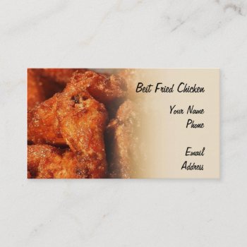 Crispy Fried Chicken Business Card by asiastockimages at Zazzle
