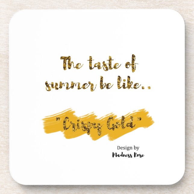 Crispy Gold Beverage Coaster (Front)