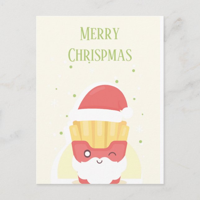 Crispy Patties Merry Chrispmas Postcard (Front)