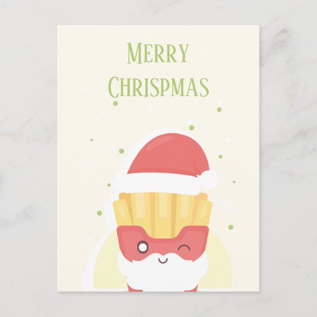 Crispy Patties Merry Chrispmas Postcard (Front)