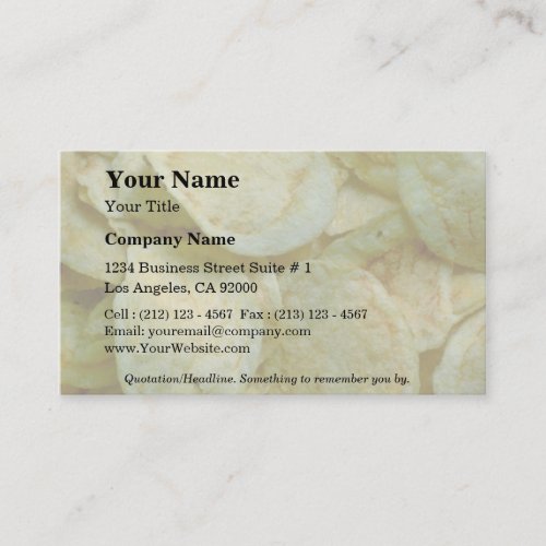 Crispy potato chips business card