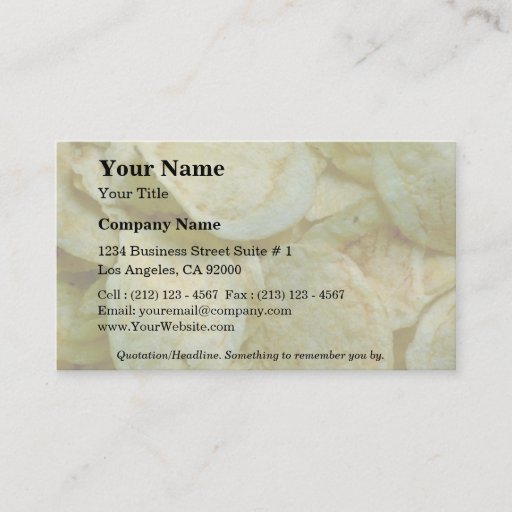 Customizable Crispy potato chips business card