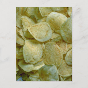 Crispy potato chips postcard