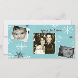 Crispy Snowfall, 3 photos Holiday Card