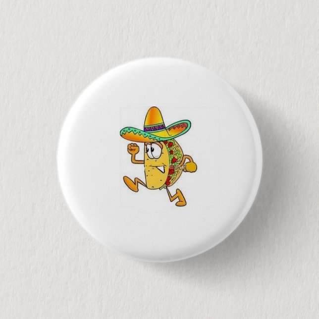 crispy taco pinback button (Front)