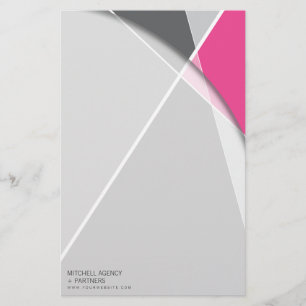 Criss Cross Geometric Pattern Stylish Mod Art Stationery