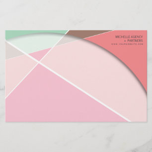 Criss Cross Geometric Pattern Stylish Mod Art Stationery