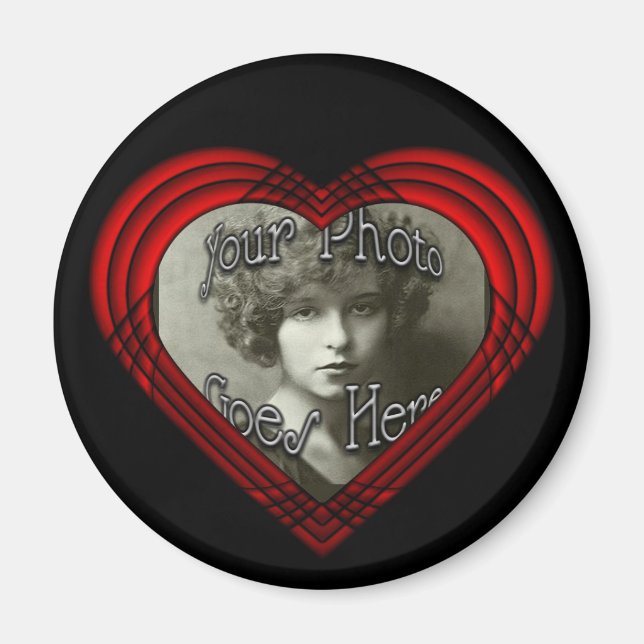 Criss Cross Perfect Heart Template Magnet (Front)