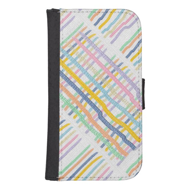 Criss/Cross Striped Pastels Wallet (Front)