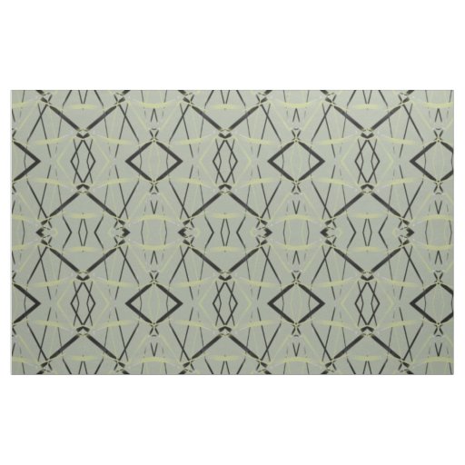Criss Crossed Lemon Yellow and Black Stripes Fabric