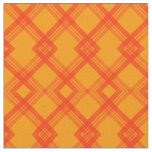 Crisscross checks in red, orange &amp; cream fabric
