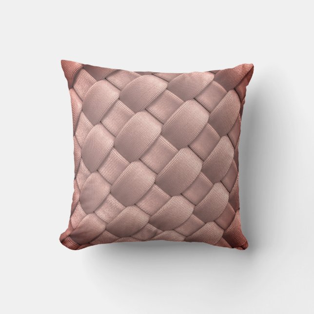 Crisscross diagonal weave locks fabric design. throw pillow (Front)