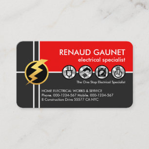 Crisscross Electrical Lines Electricity Business Card