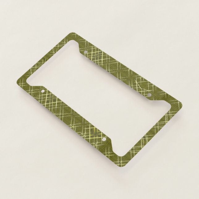 Crisscross Elegance License Plate Frame (3/4)