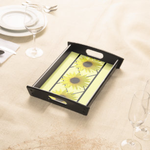 Crisscross Sunflower Serving Tray