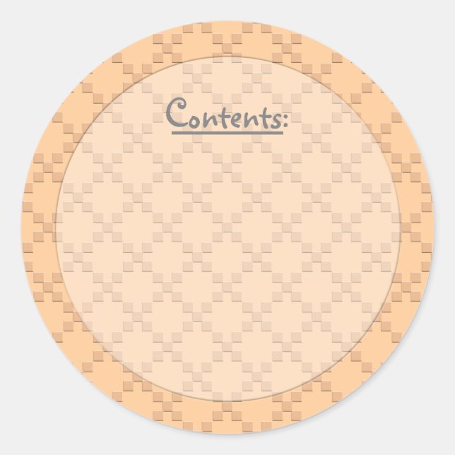 CrissCross Texture U Pick Color/Food Storage Label (Front)