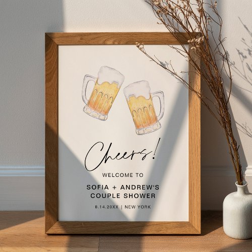 CRISTAL Brews Before I Do Couples Shower 18x24 Poster