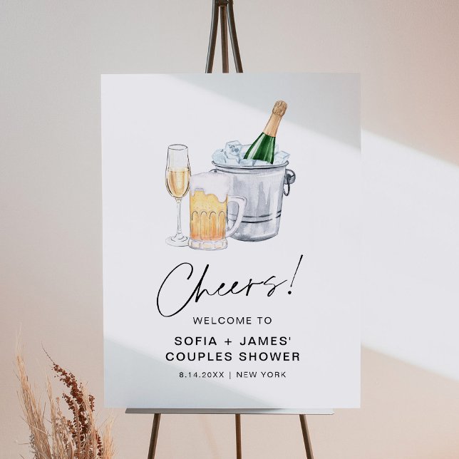 CRISTAL Bubbles and Brews Couples Shower Sign (Creator Uploaded)