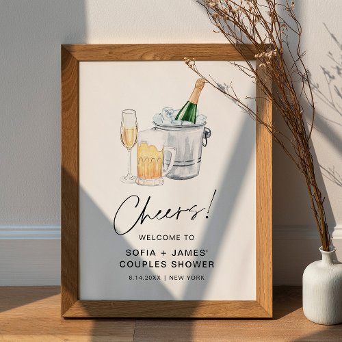 CRISTAL Bubbles and Brews Couples Shower Sign