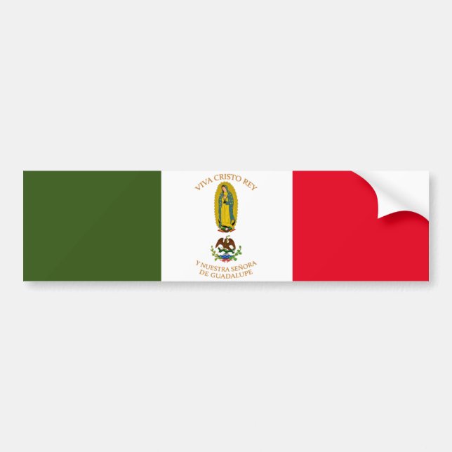 CRISTEROS FLAG BUMPER STICKER (Front)