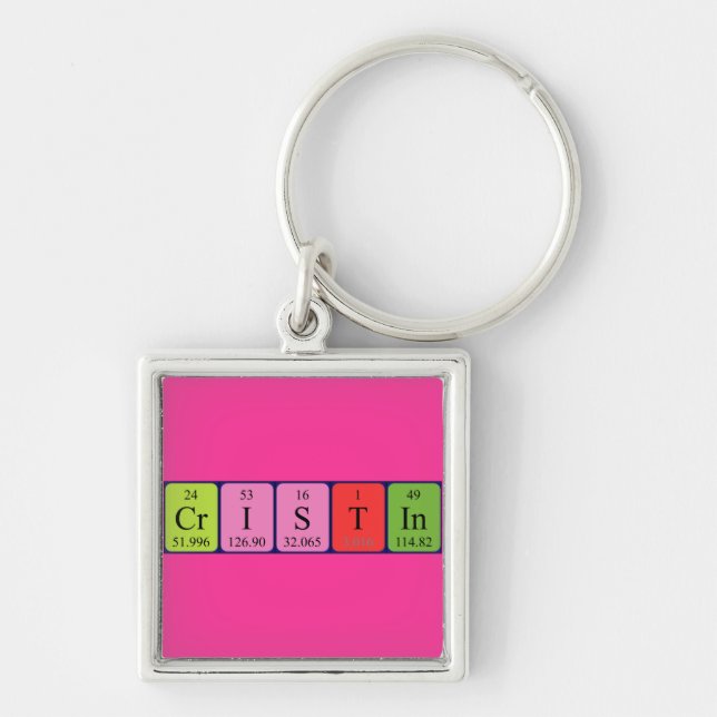 Cristin periodic table name keyring (Front)