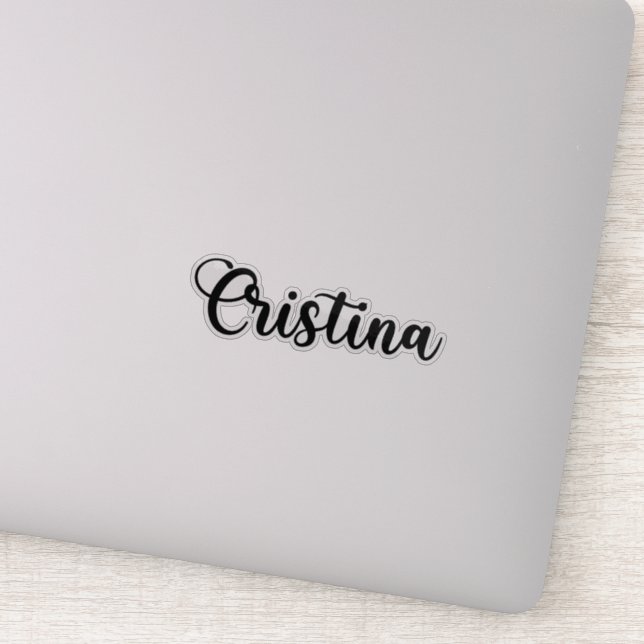 Cristina Name - Handwritten Calligraphy Sticker (Detail)
