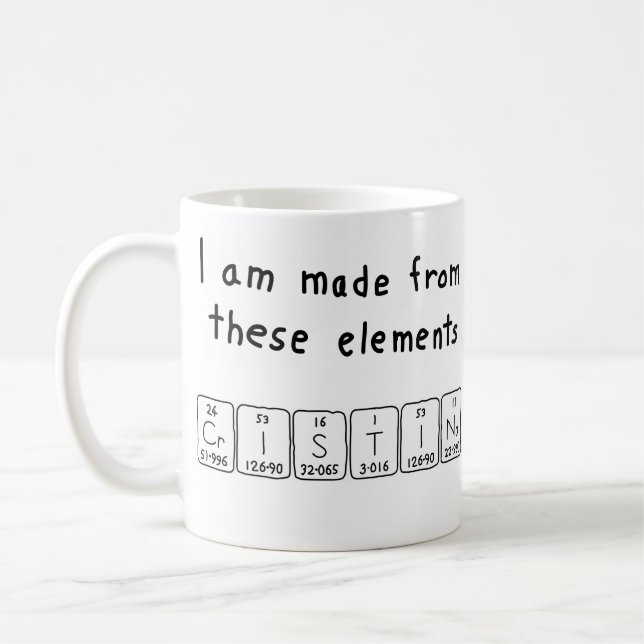 Cristina periodic table name mug (Left)