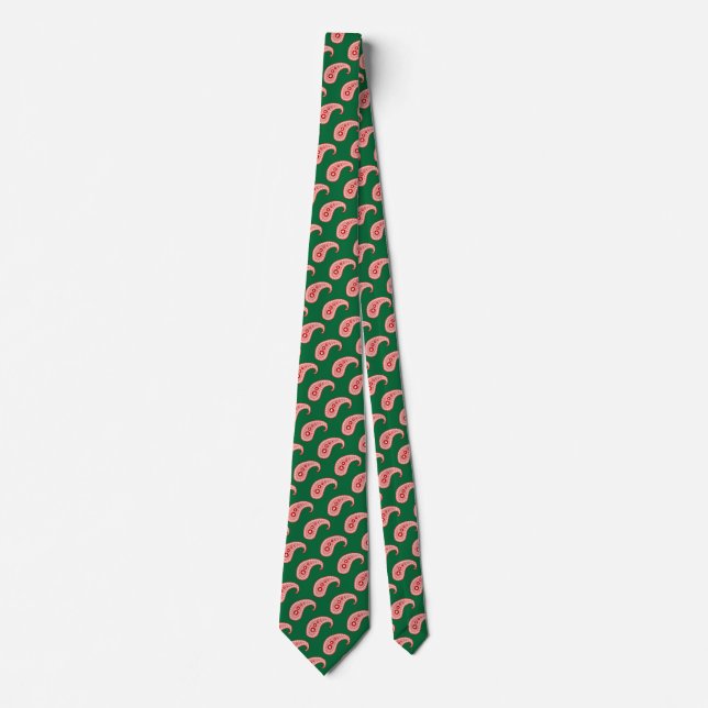 Cristmas Paisley Neck Tie (Front)