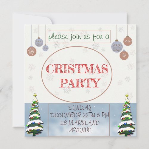 CRISTMAS PARTY INVITATOIN SAVE THE DATE