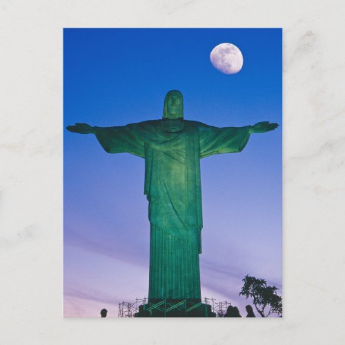 Cristo Redentor Statue Rio de Janeiro Brazil Postcard