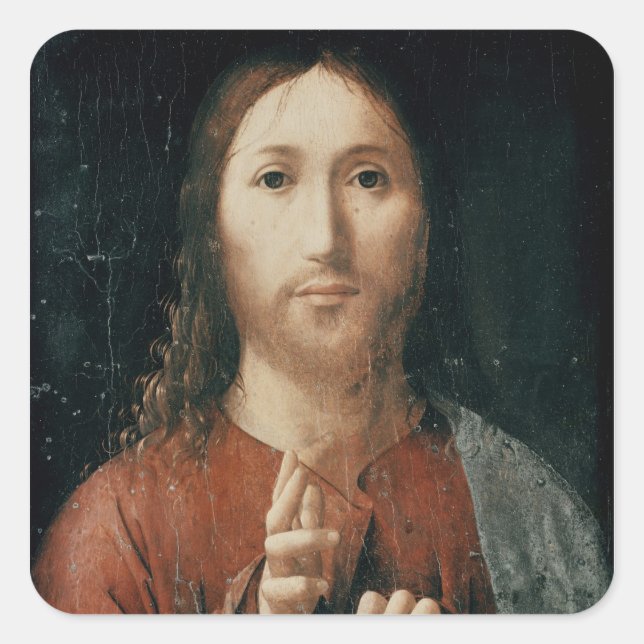 Cristo Salvator Mundi, 1465 Square Sticker (Front)