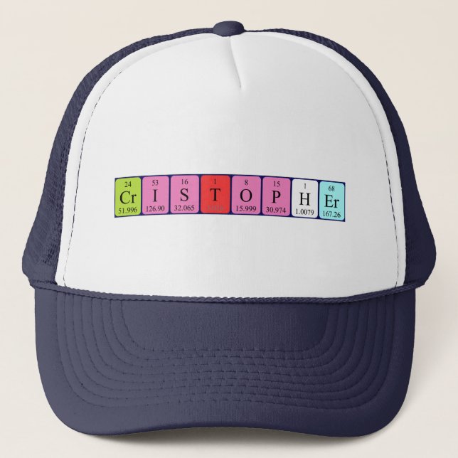 Cristopher periodic table name hat (Front)