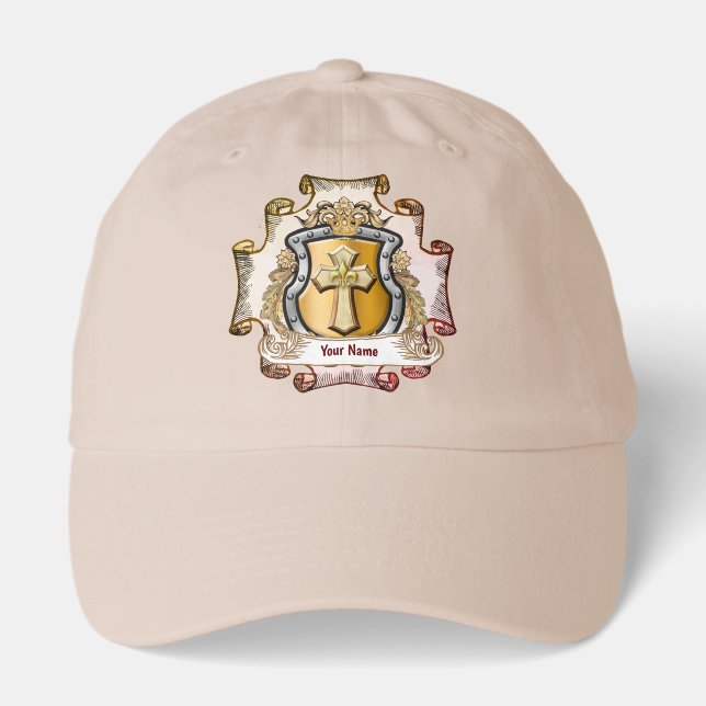 Cristos Cross Shield Surname Hat (Front)