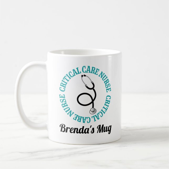 Critical Care Nurse Appreciation Gift Coffee Mug (Left)