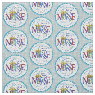 Critical Care Nurse Caduceus Fabric