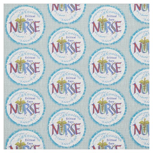 Critical Care Nurse Caduceus Fabric